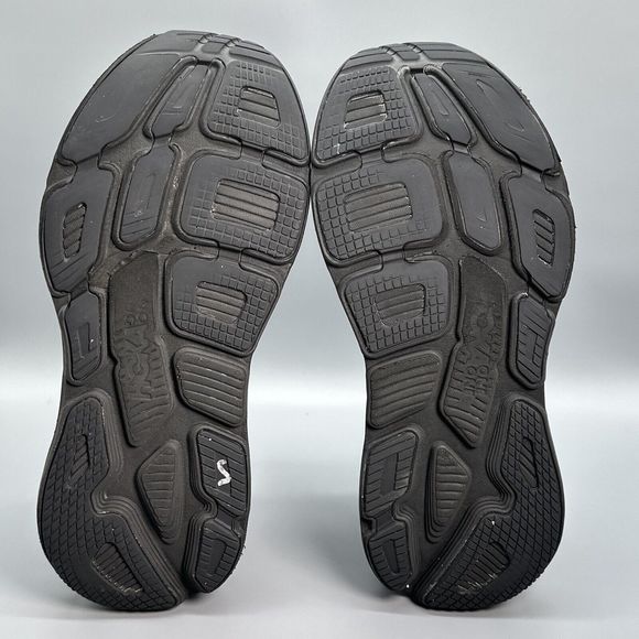 Hoka One One Mens Bondi 7 Wide Mens 10 2E Black Athletic Running Shoes Sneakers - Picture 7 of 10